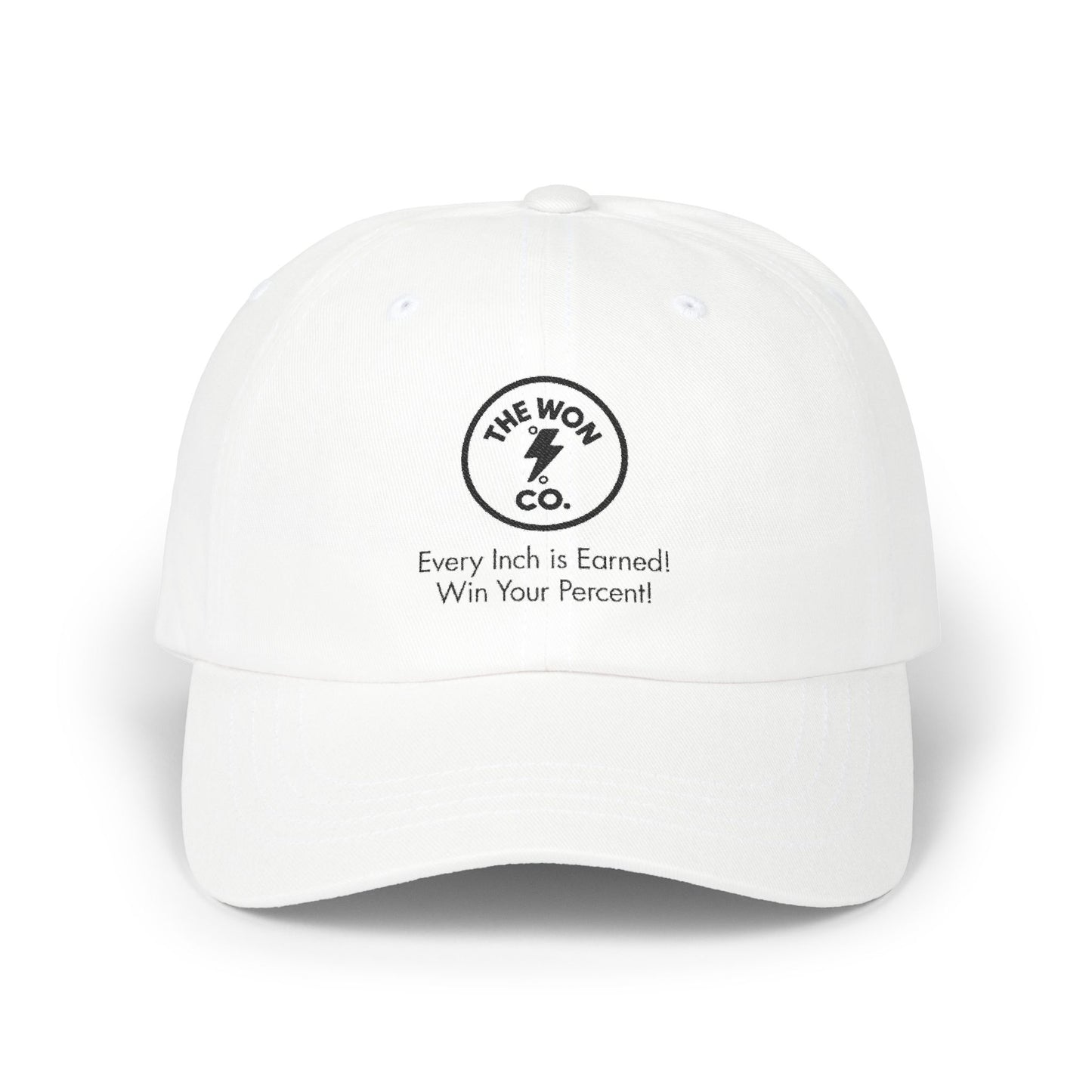 Motivational Dad Cap - "Every Inch is Earned! Win Your Percent!"
