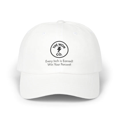 Motivational Dad Cap - "Every Inch is Earned! Win Your Percent!"