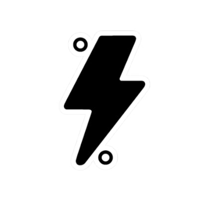 Black Lightning Bolt Kiss-Cut Stickers - Perfect for Laptops, Water Bottles, & More!