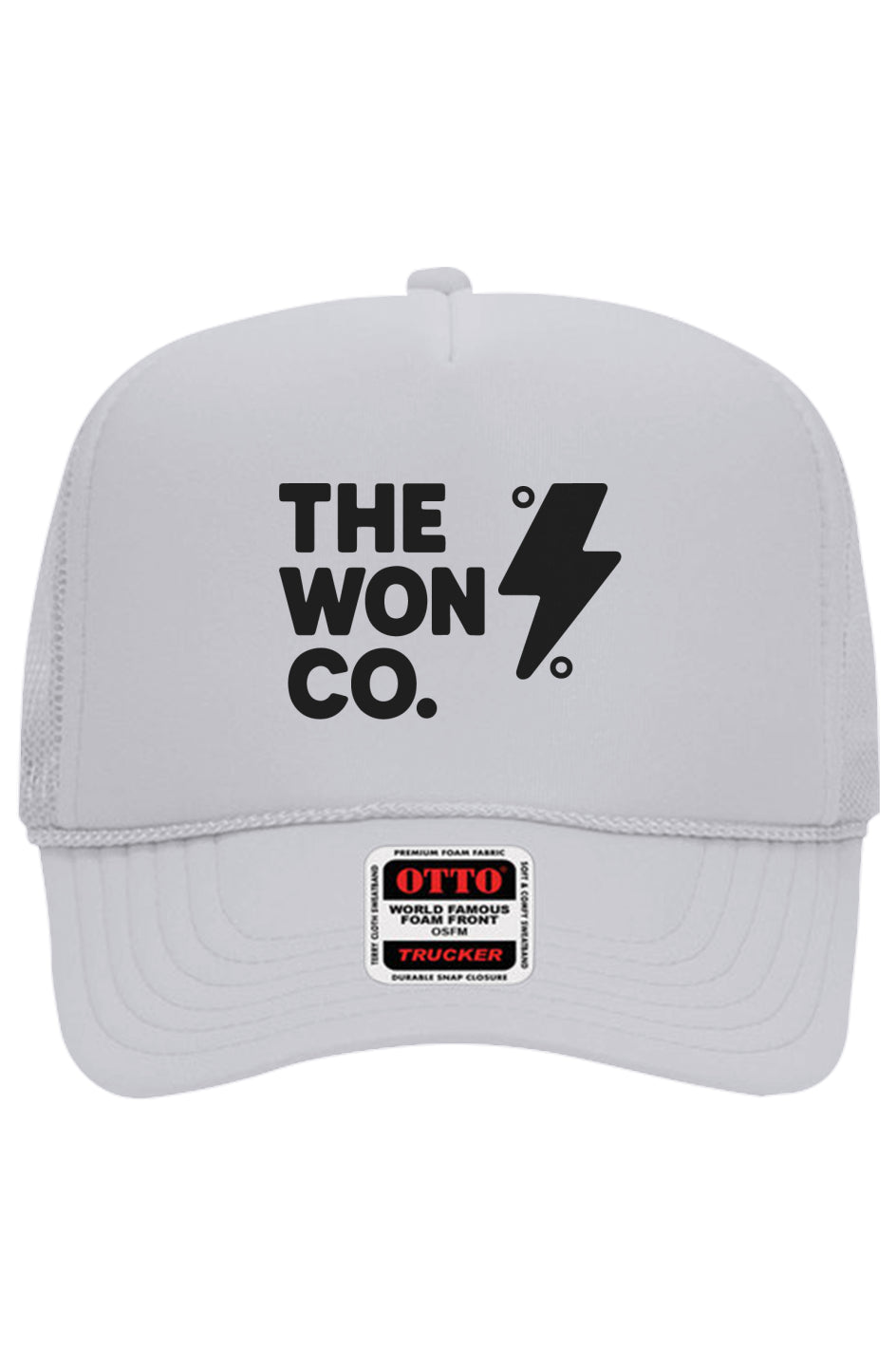 WON% Light Gray Trucker Hat