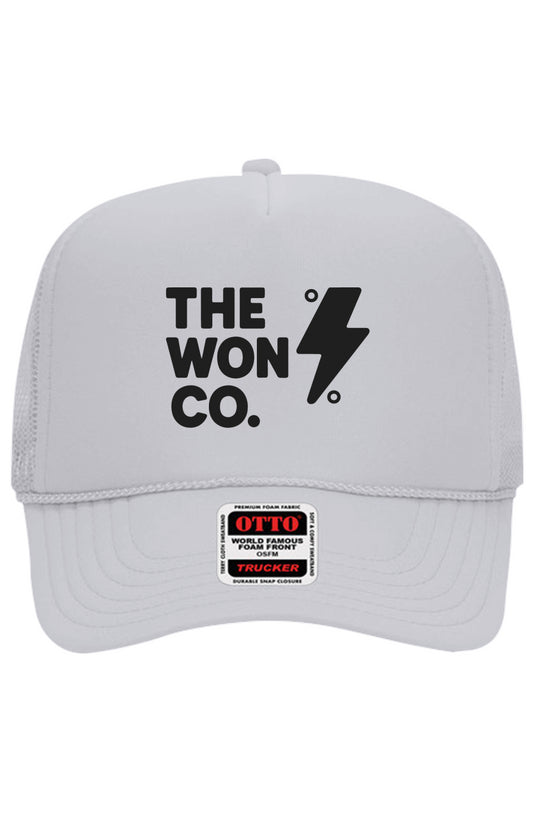 WON% Light Gray Trucker Hat